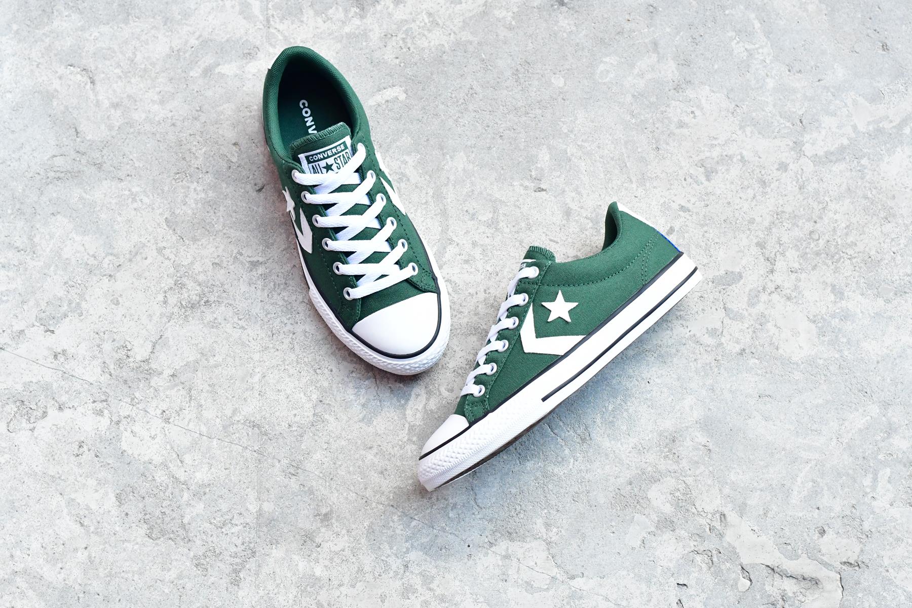 Converse Star Player All Star Cordones Lona Verde - AmorShoes