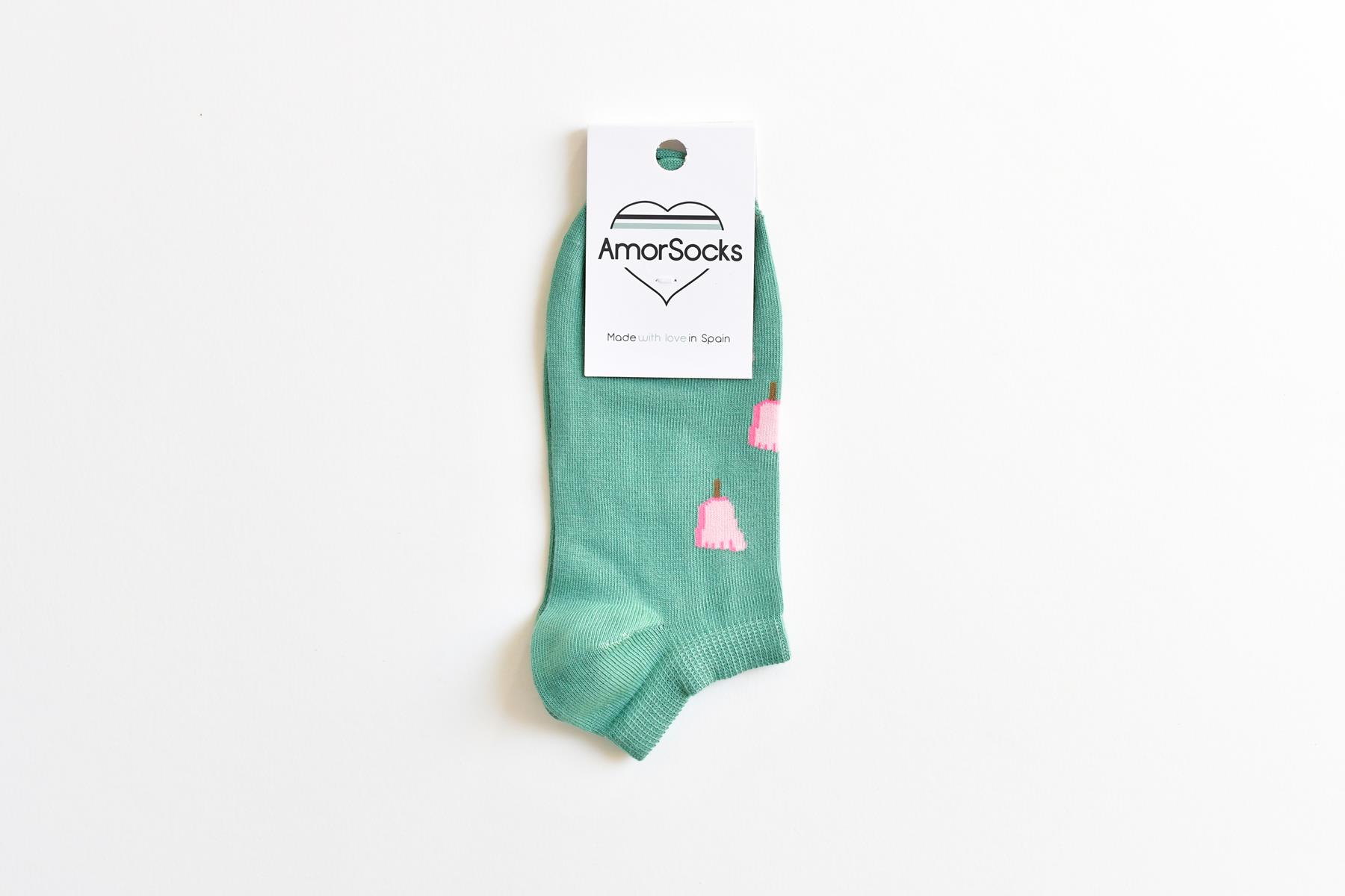 AmorSocks-calcetines-socks-tobillero-invisible-hombre-mujer-pie-helado-frigopie-verde