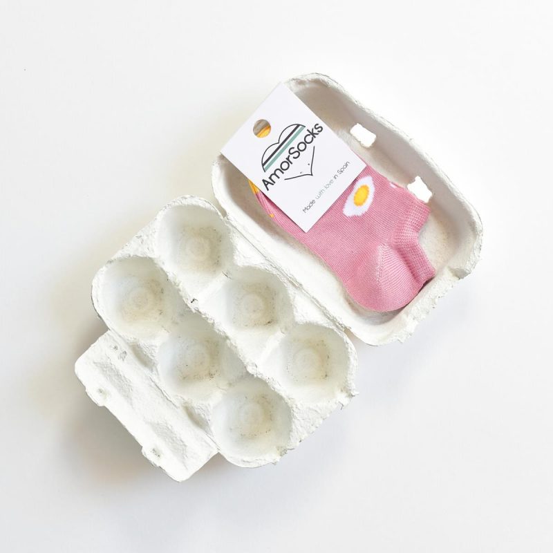 amorsocks-calcetines-socks-tobillero-invisible-rosa-pink-huevos-fritos-eggs-kids-niños-niñas