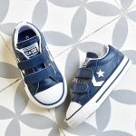 Converse StarPlayer AllStar Piel Azul Blanco Velcro Kids INF